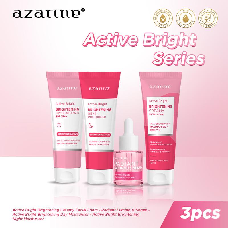 Azarine Complete Face Series Treatment Paket Lengkap Skincare Face Wash Toner Day Cream Night Cream Moisturizer Cleansing Creamy Facial Oily 3