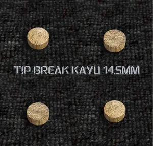 STX BILLIARD : TIP BREAK 14.5MM KAYU & TIP BREAK PHENOLIC 14.5MM (HITAM, HIJAU, PUTIH)