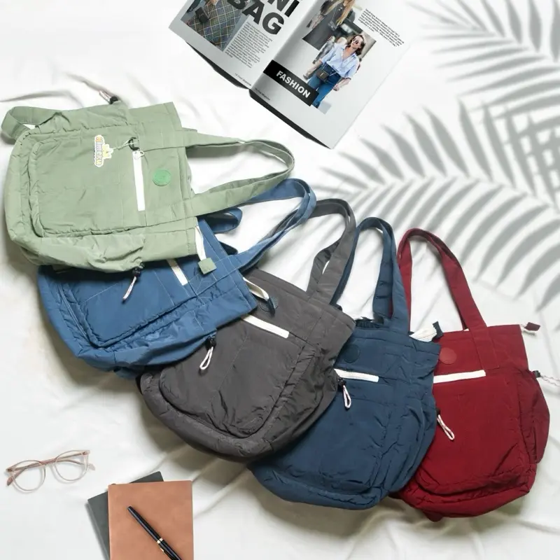 Himeku RUKA MEDIUM Totepack 2 in 1 - Tas Sedang - Totebag Backpack - Ransel Crinkle Pria Wanita 8