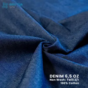 Bahan Blue Jeans BT-02 | 6,5 Oz / Kain Denim / Kain Kemeja Denim Biru - 0,5 YARD (45 cm)