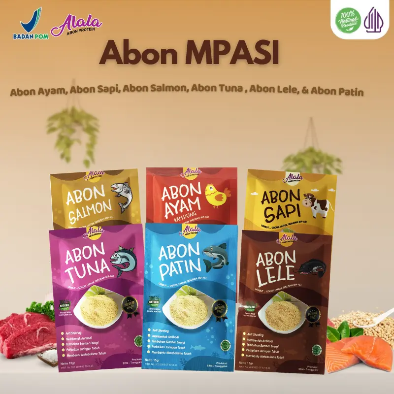 Alala Abon Bayi 8 Bulan Abon Mpasi Tekstur Puree 15gr