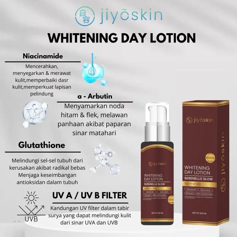 ￼[JIYOSKIN] Whitening Body Lotion (HB Siang) + Whitening Night Lotion (HB Malam) 1