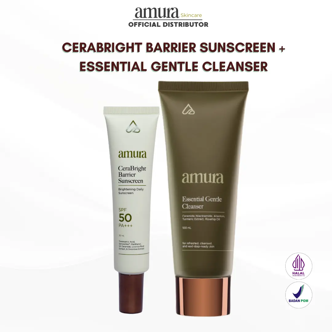 Cerabright Sunscreen + Essential Gentle Cleanser