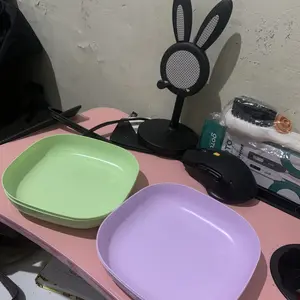 Piring Makan Plastik/Piring Buah Pastel Estetik L10 Snack/Fruit Plate/Piring Serbaguna Kitchenware