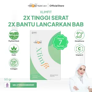 HNH Skincare -  Fit Fit Minuman Serbuk Rasa Kiwi Mencerahkan Kulit & Membantu Pencernaan Dengan Psyllium Husk Inulin Collagen & L-Glutathione