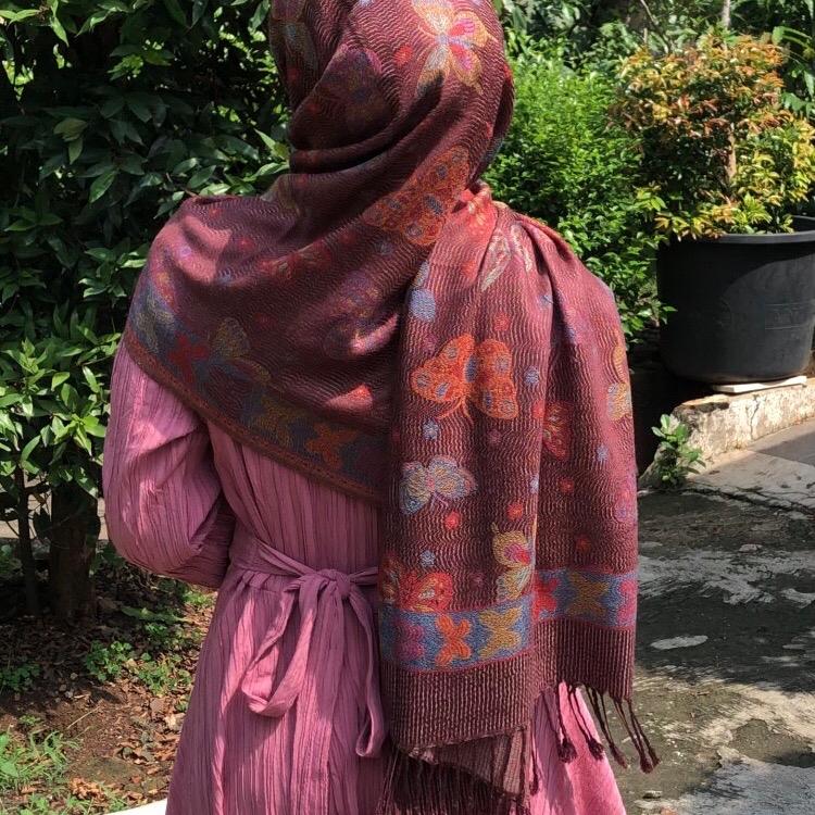 Hijab Pashmina Cashmere motif Butterfly 5