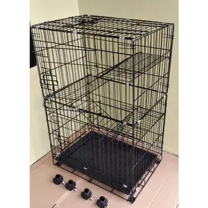 Ready!! KANDANG KUCING BESAR 3 TINGKAT, SIZE XL UKURAN ( 100x60x40 )  BISA DI LIPAT