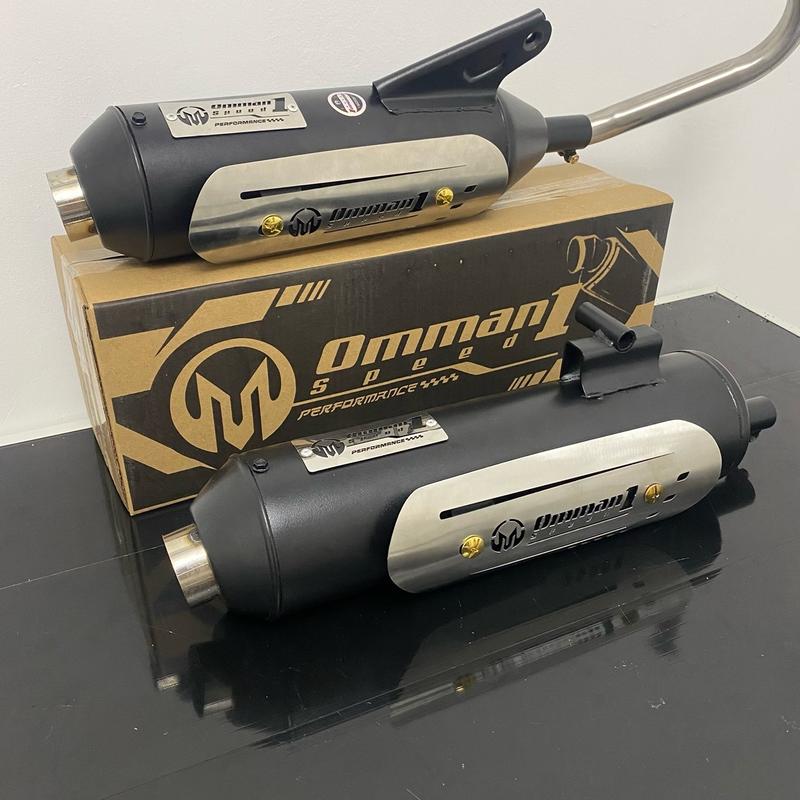 Knalpot Tsugigi Full Set Stainles Stell dengan Saringan Setengah dan Tameng untuk Motor Mio, Scoopy, PCX, Aerox, dan Nmax - Tempat 1