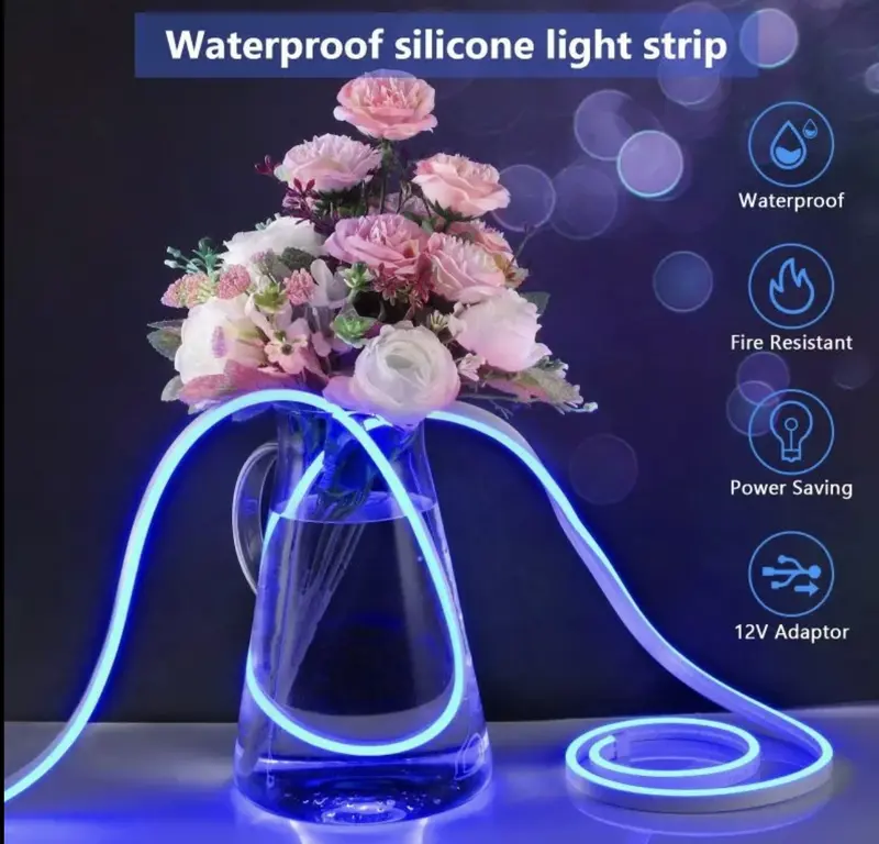 Paket Lampu LED Neon Flex 220V Lengkap Tinggal Colok 5M-15M 6