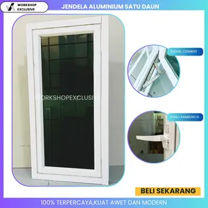 Jendela Aluminium Single 100x50 cm 180x50 cm