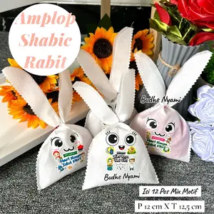 Amplop Shabic Rabbit Sponbond Lebaran Isi 12 Pcs