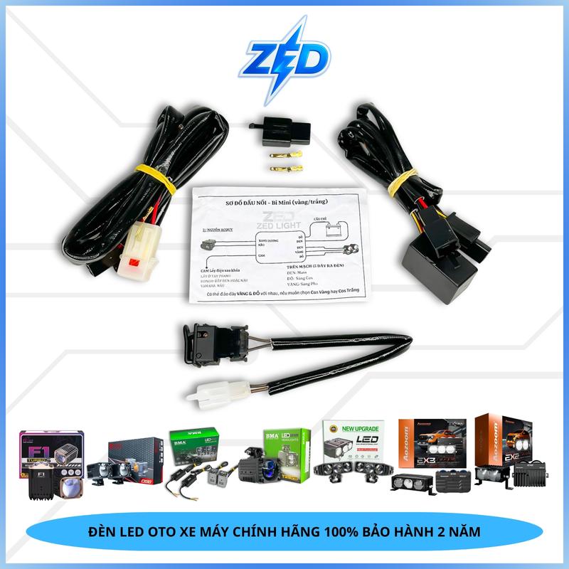 Bộ Mạch Auto Passing V4 Cho Đèn Trợ Sáng 2 Chế Độ - Mạch Xịn Có Rơ Le, Chịu Tải Tối Đa 150W, Chống Nước Cực Tốt - Lắp Với Đèn Như EX3, EX2, CX3, CX80, T2S V2, D1, F1 Tubor ...