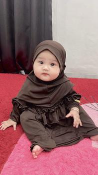 Product Review of MIMMI.ID—Shanum Set Jilbab Dress Gamis Jersey Anak Perempuan Baju Muslim Panjang Syari Cewek Wanita Setelan  Polos Newborn from A**a 1