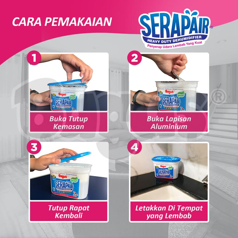 Bagus Serapair Square Box serap air 700 ml Charcoal Hitam W-20402 3