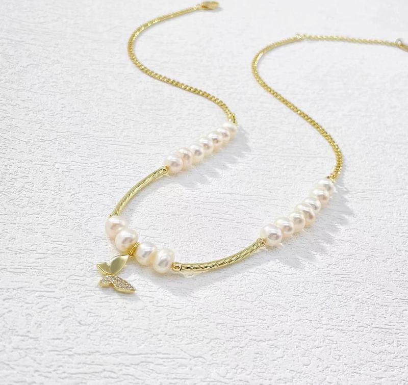 Product Introduction of HH Baroque Pearl Necklace Female Niche Delicate High-grade Flacked-feeling Sweater Chain 0