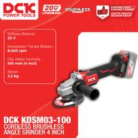 Gambar DCK KDSM03-100 Cordless Brushless Angle Grinder 4" / Mesin Gerinda Tangan Baterai / Gerinda 4 inch - UNIT ONLY dari Drill&Co Kota Administrasi Jakarta Barat 3 Tokopedia
