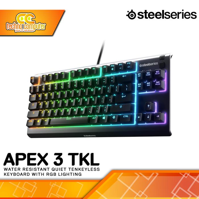 Gambar STEELSERIES APEX 3 TKL Mechanical Whisper-Quiet Switch - Gaming Keyboard dari Techno Computer Bali Kota Denpasar Tokopedia