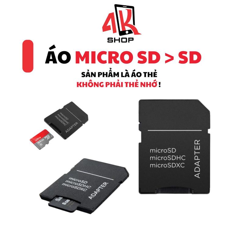 Áo Thẻ Nhớ Micro SD Sang SD Adapter Dành Cho MicroSDHC & MicroSDXC