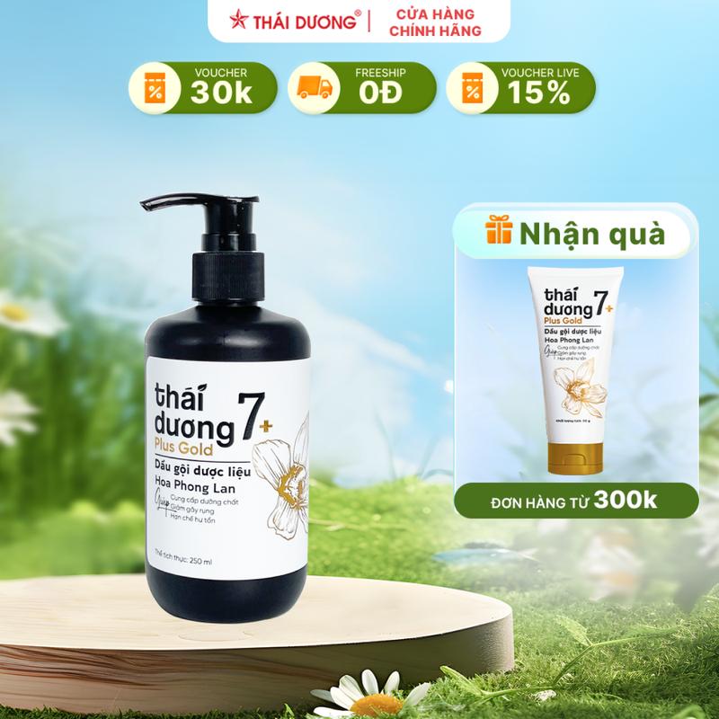 Dầu gội dược liệu Thái Dương 7 Plus Gold 250ml  - Sao Thái Dương