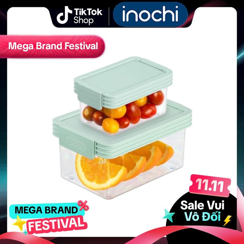   INOCHI  Hộp tritan đựng thực phẩm tritan cao cấp Inochi Hokkaido không BPA bảo quản thực phẩm rau củ quả tươi xanh. 