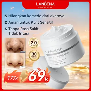 [OFFICIAL STORE] LANBENA Masker Komedo 2.0 | Bersih 15 Menit Tanpa Dipencet | BPOM | SGS Tested 93% | 30g