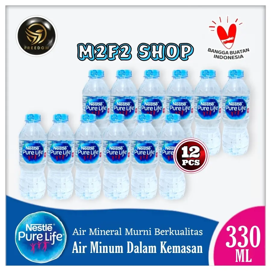 Air Mineral Nestle Pure Life Botol Mini Pet - 330 ml (Kemasan 12 Pcs)