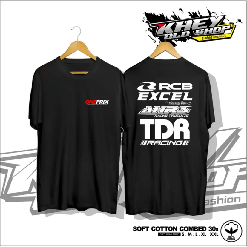 Kaos Baju RCB 1 Racing Boy Excel Takasago Rim AHRS Logo TDR Racing Sponsor Balap Motor Oneprix - KHEYOLDSHOP