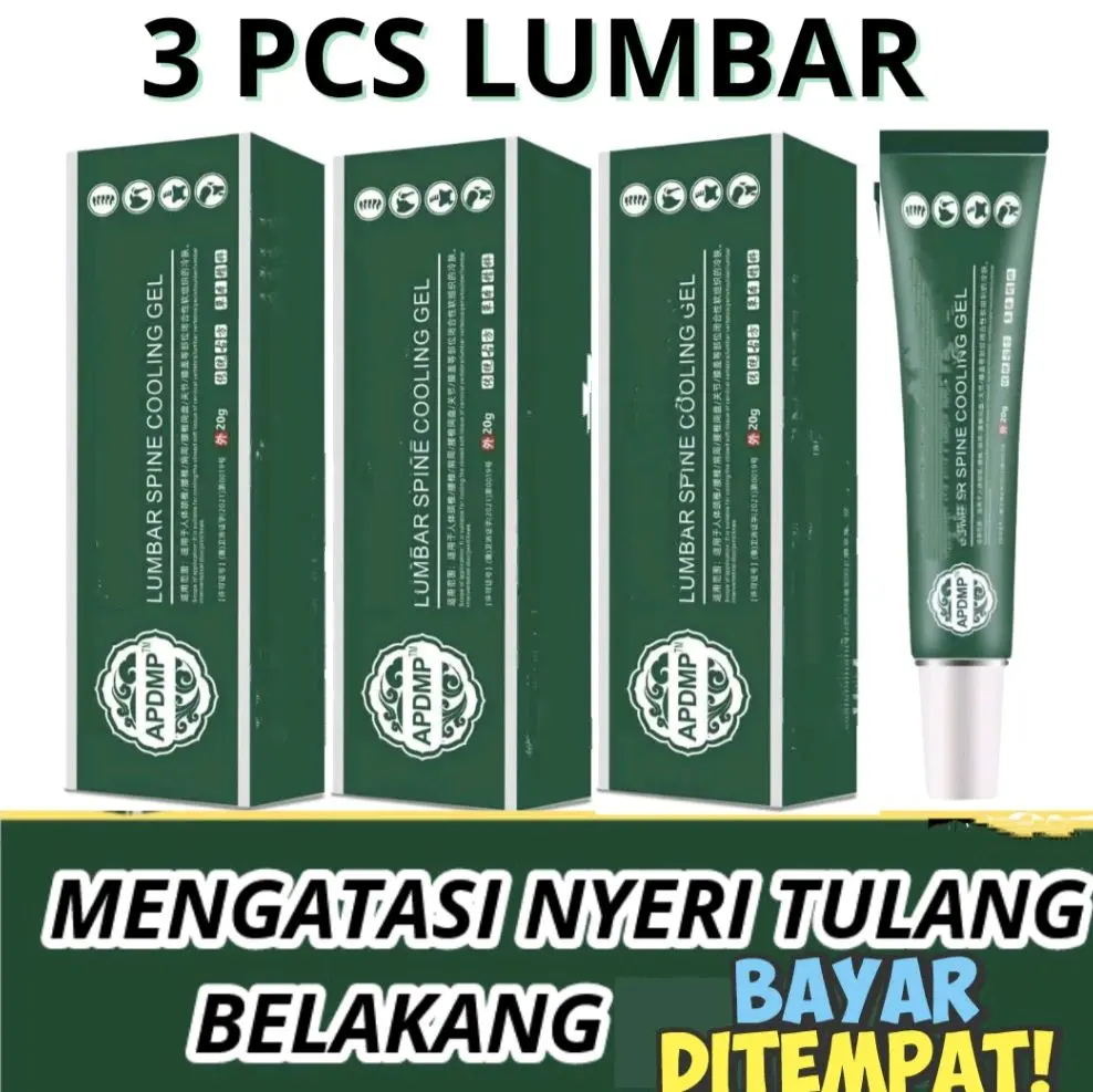 Paket 3 Pcs Lumbar Spine Cooling Gel  Krim Pereda Nyeri Pinggang Lutut Dan Tulang