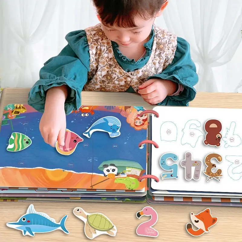 Buku Edukasi Anak Sticker Velcro Anak Mainan Pendidikan 30 Halaman / Buku Bayi Easy Learning / Buku Edukasi Aktivitas Anak Busy Book 6