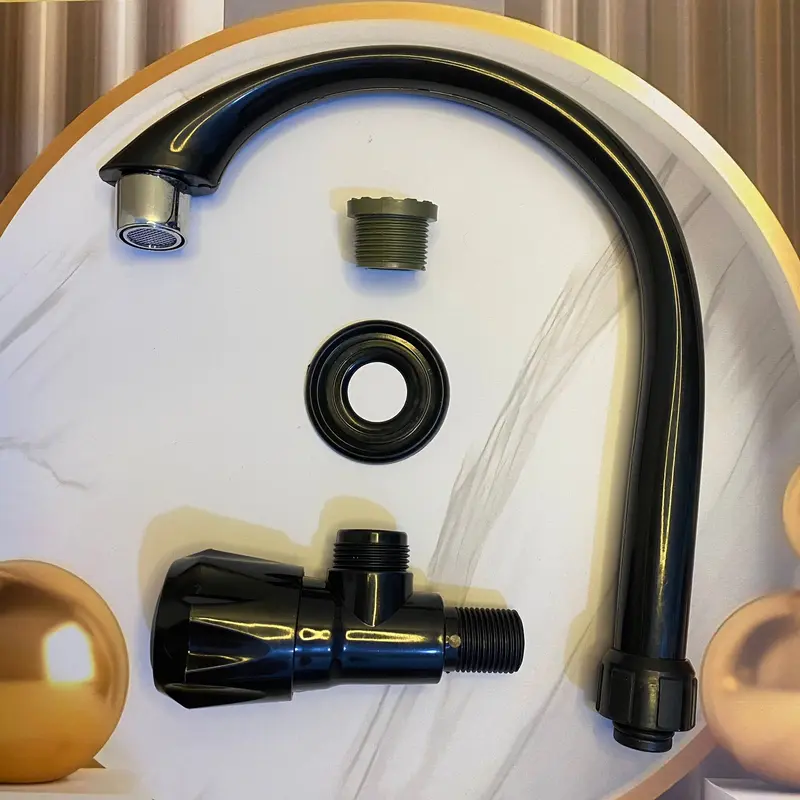 Keran air Keran angsa Mahkota PVC MURAH Mewah Cuci Piring / Wastafel / Kamar mandi / Dapur Hitam bathtub faucet 8