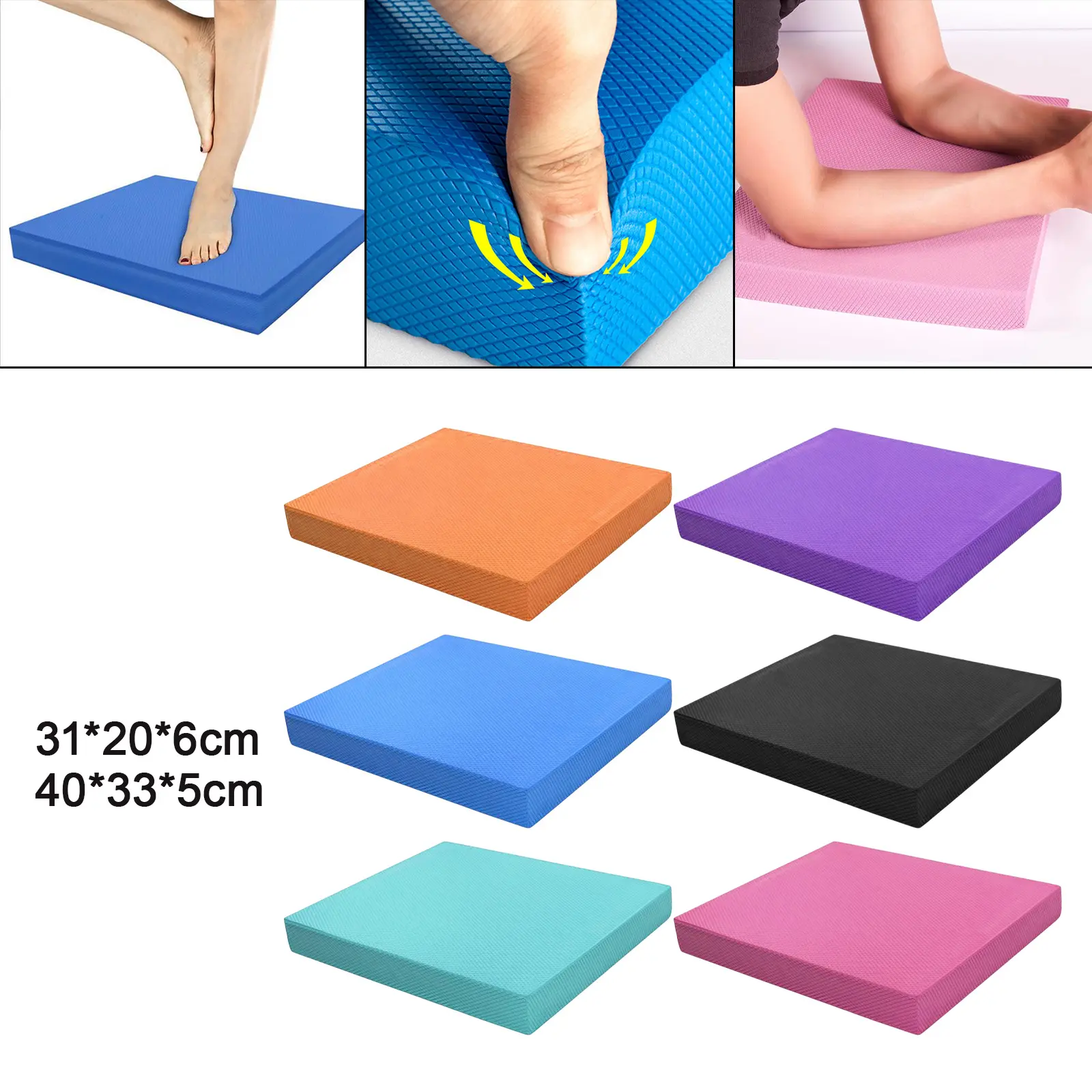 Foam Pad Trainer Non-Slip Soft Fitness Balance Cushion Balance Pad for Physical Therapy for Pilates Training Outdoor Indoor Adults Kids