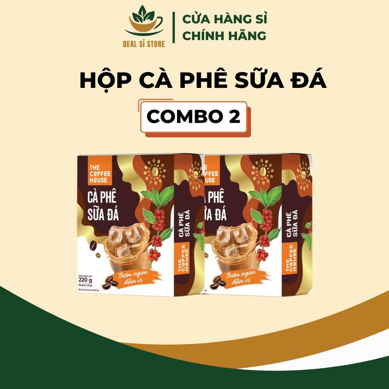  Combo 2 Hộp Cà Phê Sữa Đá Hòa Tan The Coffee House  10 gói x 22gr  