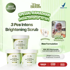 [PAKET BUNDLING] 3 PCS FINEBLOOM Intens Brightening Scrub With 10% Niacinamide | Scrub Eksfoliasi Membantu Mencerahkan Tubuh, Kulit Tangan & Kaki Aman untuk Kulit Sensitif