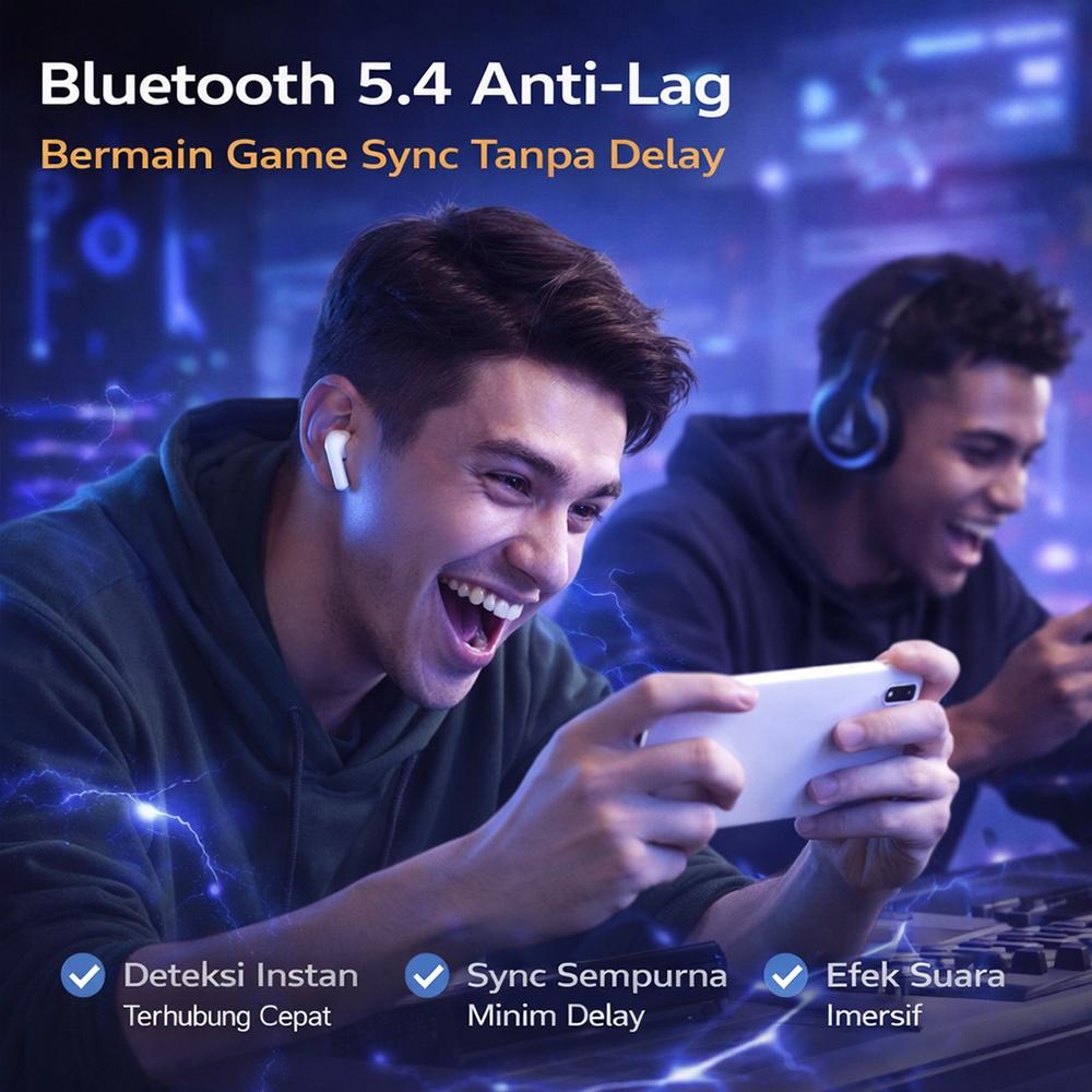 Black Myth Wukong TWS Bluetooth 5.4 Earbuds – Suara Jernih, Koneksi Cepat, Noise Reduction, Ringan & Nyaman Dipakai