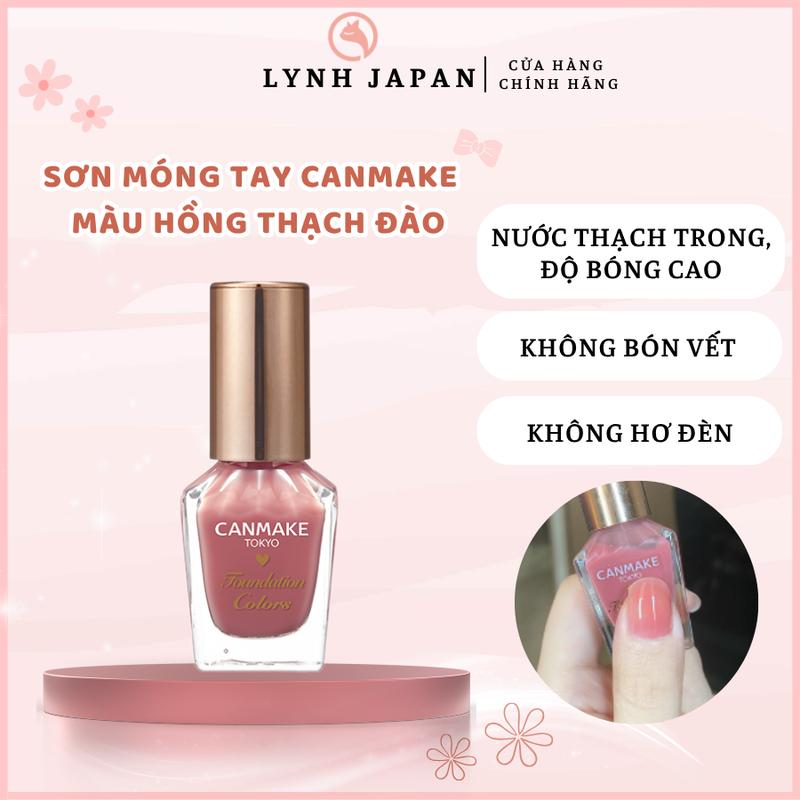  Sơn Móng Tay Canmake Màu FC01 Hồng Thạch Đào Nhật Bản 
