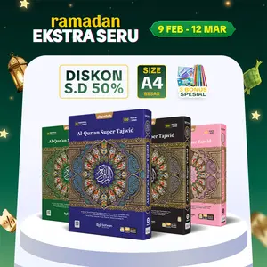 [Spesial 3 Bonus] Al Quran Besar Super Tajwid Ukuran Besar A4 | al-quran Tajwid Warna Tanda Henti Makhrojul Huruf box Tajwid Praktis | FREE Tunji Almasurat Buku Doa | mushaf Alquran mudah paham tajwid