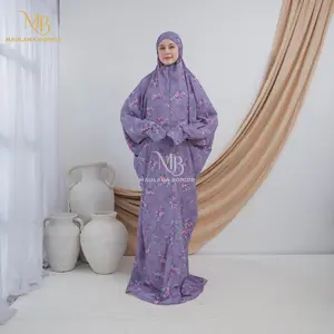 Mukena Traveling Terusan Mini Pouch Terkecil 2 In 1 Parasut Motif Premium Bahan Adem