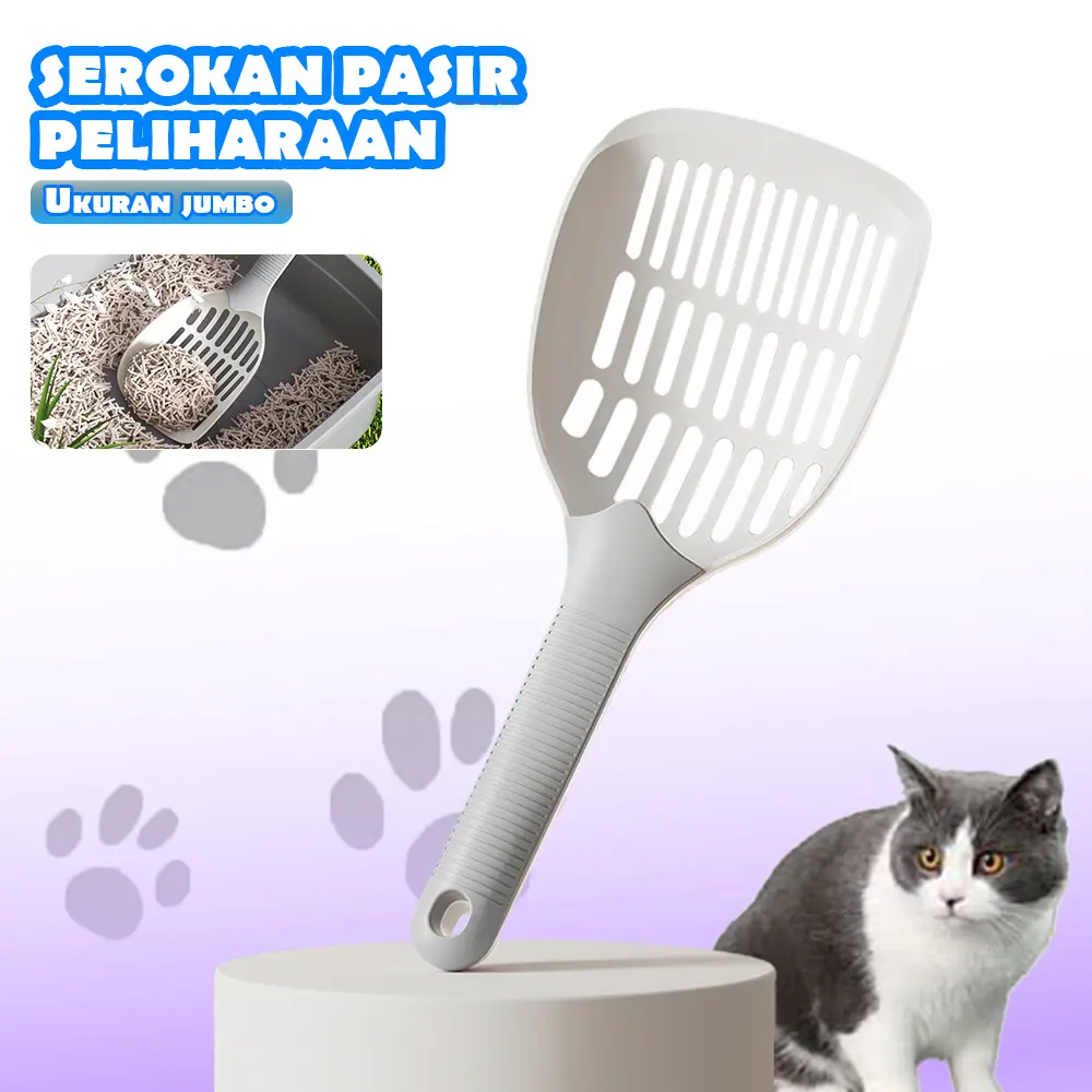 Serokan Pasir Pup Kucing Anjing Jumbo Sekop Pasir Kotoran Hewan Peliharaan Cat Litter Scoop