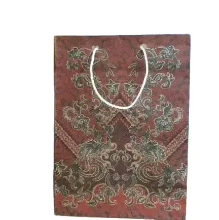 Kemasan Kertas Ramah Lingkungan - 50pcs Paperbag Batik 22×17×6cm