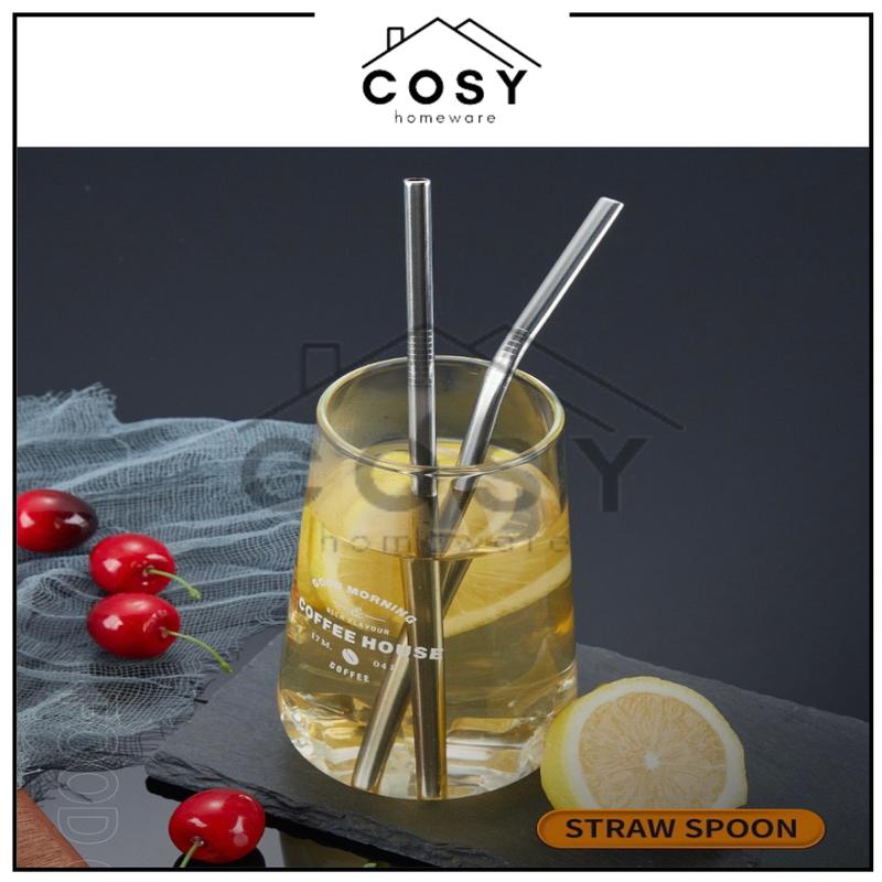 Product Introduction of COSY Sedotan Lengkung Lurus Stainless Steel Sedotan Ramah Lingkungan Straw Reuseable Eco Friendly Serbaguna Anti Karat Plastik 22