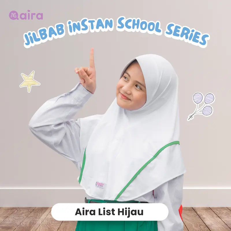 Qaira Jilbab Anak Sekolah Instan Jersey Back to School Series 8