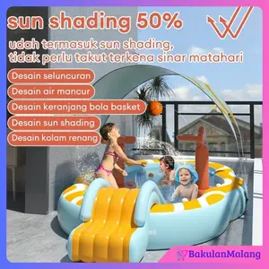 Kolam Renang Anak Perosotan Jumbo 5 In1 Perosotan Karet Untuk Kolam Renang Anak Jumbo