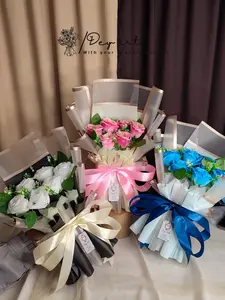 DEYART Buket Bunga Artificial Rose Reguler Wisuda Cewek Cowok