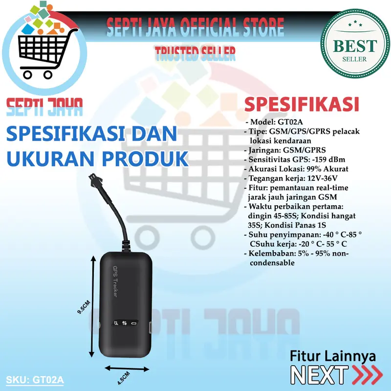 Mini GPS Tracker GT02A Perangkat Pencari Pelacak Lokasi Tracking Location Real Time Pelindung Keamanan Anti Lost Hilang Maling Perlindungan Privasi Untuk Kendaraan Mobi Car Motor 1