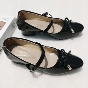 ABIRAMA Sepatu Pantopel Anak Terbaru Model 69 Flat Heels 3cm Kekinian dengan Tali Pengikat dan Hiasan Pita