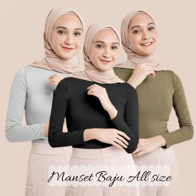 Syamilah - Manset / Dalaman Baju Bahan Jersey Lembut Nyaman Panjang
