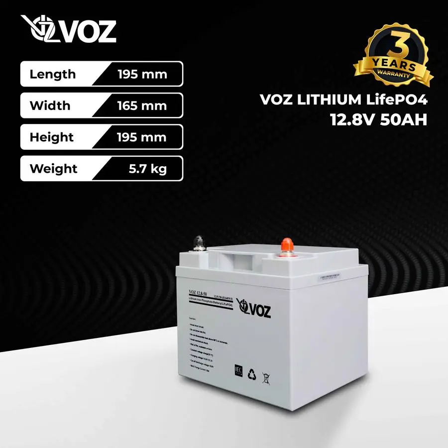 Voz Baterai Lithium LifePO4 12.8V 50AH VOZ LifePO4 Lithium 12.8V 50AH Garansi 3 Tahun