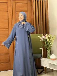 NAURA GAMIS X KAK FIKY |GAMIS ABAYA CERUTY BABBYDOLL FULL FURING |GAMIS MUSLIM WANITA | Kondangan Nyaman | Variasi Layer