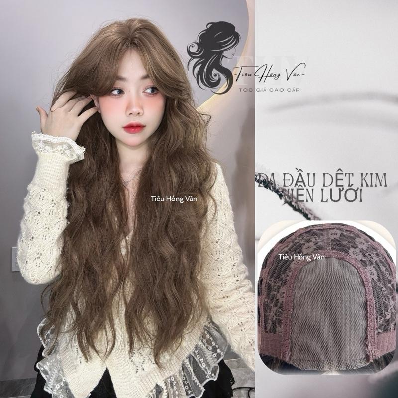   DKL-04  TÓC NGUYÊN ĐẦU DỆT KIM PHỐI LƯỚI - Xù Hippie 2 Mái Pháp  65cm  
