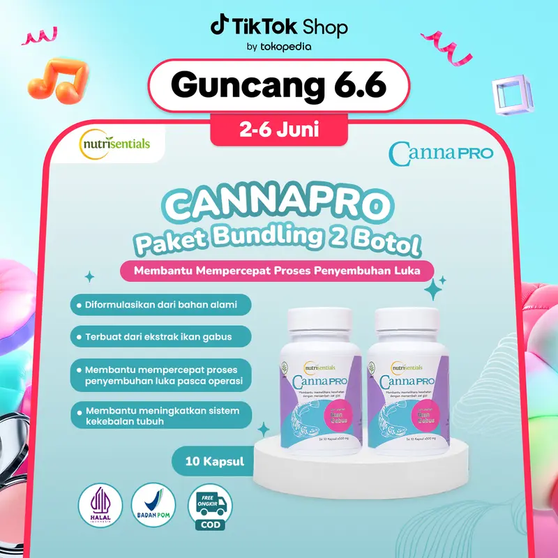 Bundling Cannapro 10 Kapsul - Suplemen Kesehatan, Membantu Luka Pasca Operasi, - HALAL & BPOM MUI 0